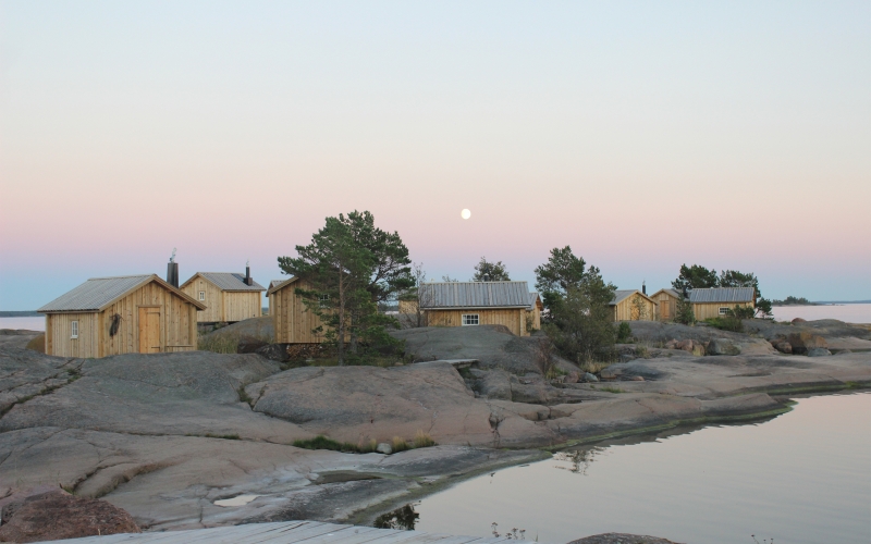 Klobben vid Silverskär kväll